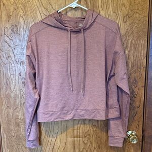 all in motion Cropped Hoodie in Dusty Rose